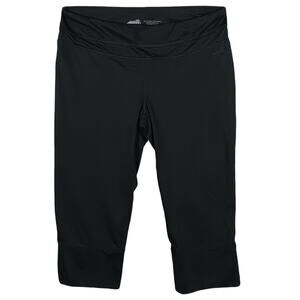 AVIA Capri Leggings Size Medium Black Slit Leg Openings